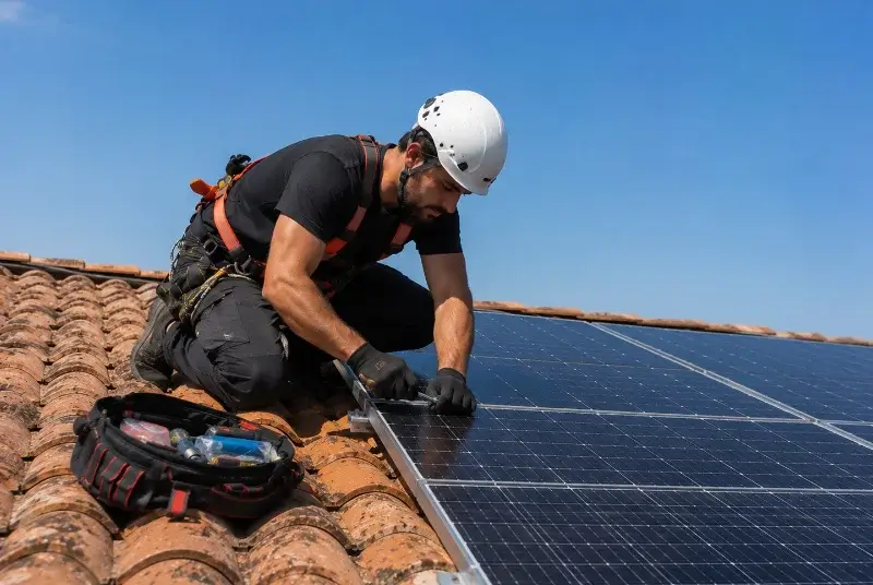Maintenance et monitoring de panneaux solaires à Breuillet